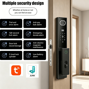 Serrure de porte intelligente DiJia <span class=keywords><strong>D2</strong></span> avec reconnaissance d'empreintes digitales, reconnaissance faciale, <span class=keywords><strong>carte</strong></span> IC, batterie 4200 mAh, porte en aluminium, contrôle par application Tuya - Product Image 1