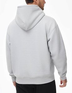 Nouveauté 2026 – Sweats à capuche oversize en polyester tissé doublé pour homme, couleur unie, vente en gros - Product Image 4