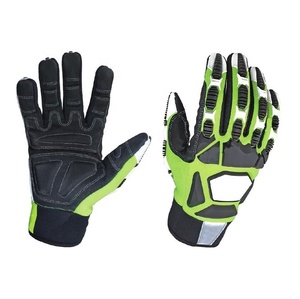Construction Gloves Leather Anti Vibration Non Slip <b>Foam</b> <b>Padding</b> and TPR Knuckles Titan XT Utility Working Gloves - Product Image 6