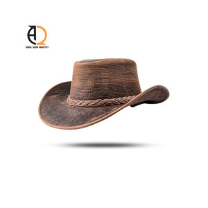 Sombrero Fedora de Lana Occidental de Alta Calidad con Ala de Cuero, Estilo Vaquero, Diseño de Moda para Mujer - Product Image 3