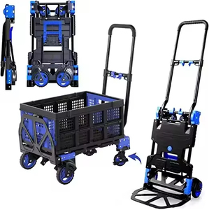 Handwagen & Rollwagen 2-in-1 Umrüstbarer Tragbarer Klappbarer Sackkarren, Mehrzweck-Einkaufswagen und Transportwagen - Product Image 2