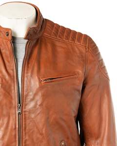 Chaqueta de Invierno para Hombre de Diseño Superior, Cuello Alto, Manga Larga, 100% Cuero de Alta Calidad, Personalizable, Precio Razonable, Impermeable - Product Image 3