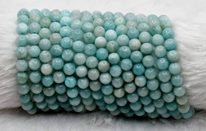 Perles rondes en amazonite naturelle de 8 mm, pierres précieuses de guérison pour la fabrication de bijoux, méditation - Product Image 6
