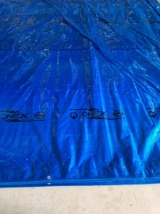 Taille personnalisée bleu PE bâche maille tissu imperméable oeillet ajusté pour usage extérieur polyvalent style uni au meilleur prix - Product Image 5