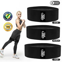 Ensemble de bandes de résistance en tissu d'exercice Bandes de hanche Nouvelle couleur Tissu Bandes élastiques à boucle Ensemble Gym Fitness