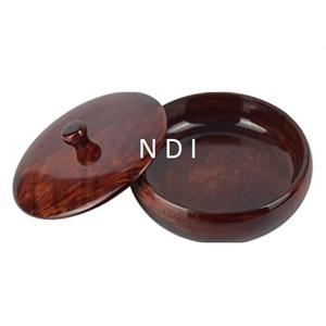 Casseroles en bois de manguier faites à la main au design classique Pot de service pour les fêtes de mariage et le traiteur Vaisselle Chapati - Product Image 4