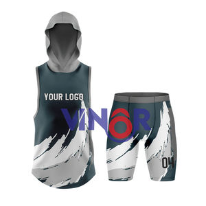 Maillots de compression sans manches à capuche personnalisés pour uniformes de flag football 7v7, sublimation, pour les matchs de la ligue 7v7 2026 - Product Image 5