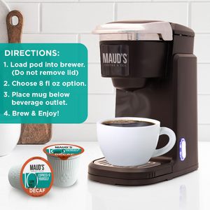 Cápsulas de Café Tostado Descafeinado Maud's, 100 Unidades, Café Tostado Oscuro Descafeinado en Cápsulas Individuales – Café 100% Arábica - Product Image 6