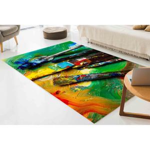 Colorful Brush Stroke <b>Rugs</b>, Painter Brushes <b>Rug</b>, Paint <b>Rug</b>,<b>Chenille</b> <b>Rug</b> - Product Image 1