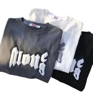 เสื้อยืดโอเวอร์ไซส์ผ้าฝ้าย 100% ลายและดีไซน์ตามสั่ง ปี 2024 ยูนิเซ็กส์ เป็นมิตรกับสิ่งแวดล้อม ระบายอากาศได้ดี สไตล์ผู้ชาย - Product Image 1