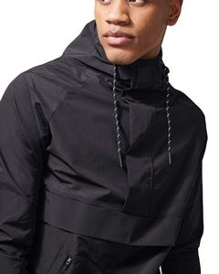 Vestes coupe-vent pour hommes en polyester personnalisées de haute qualité, à demi-zip, tendance - Product Image 4