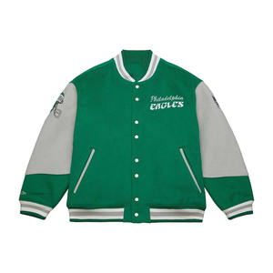 Unisexe pour Philadelphie pour Eagles pour Mitchell Ness pour Kelly Green Varsity Team Full-Snap Jacket Vintage Style Winter Jacket - Product Image 2