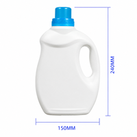 Bouteille ovale en plastique HDPE UMK avec poignée et bouchon à vis, recyclable, pour détergent, adoucissant pour tissus, emballage de produits chimiques ménagers, 1000 ml