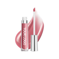 Gloss à lèvres transparent personnalisé avec logo OEM, non collant, repulpant, hydratant, huile à lèvres liquide végane, marque privée, maquillage pour les lèvres imperméable