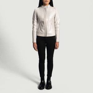 Veste en cuir et toile d'hiver pour femmes, imperméable, respirante, décontractée, vêtements de sport, fermeture éclair, poches, haute qualité - Product Image 6