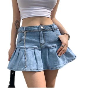 Wholesale Sexy Girls Y2k <strong>Skirt</strong> Bulk Clothing High Waist Y2k <strong>Skirt</strong> Denim <strong>Jeans</strong> <strong>Skirt</strong> for Girls - Product Image 5