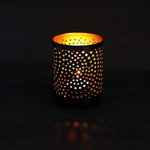 Portavelas de Hierro de Diseño Moderno para Decoración del Hogar, Decoración de Mesa para Diwali y Pascua, Negro/Dorado - Product Image 6