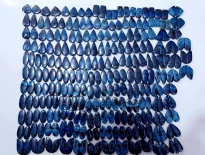 Cabujón de azurita natural al por mayor, par de piedras preciosas de cuarzo sueltas, mezcla de tamaño y forma para la fabricación de joyas - Product Image 4