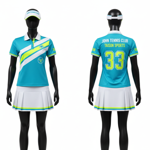 Uniforme de Tenis para Mujer, 180 GSM, Poliéster Interlock, Tela Transpirable, Diseño con Paneles Marrón Dorado, Logotipo Personalizado por Sublimación - Product Image 3