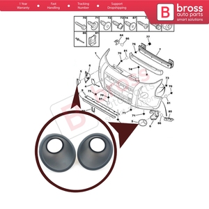 BSP978 Cadre de protection pour phare antibrouillard 7452TJ 7452TK Noir pour Fiorino Qubo Nemo Bipper - Product Image 5