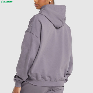 Sweat-shirts à capuche surdimensionnés pour femmes Behram International, design personnalisé, 100% coton, lavage à l'acide, respirants, doublés, épaules tombantes - Product Image 6