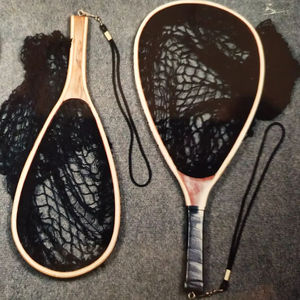 ตาข่ายจับปลาเทราท์พร้อมตาข่ายไม้ตาข่ายจับปลาเทราท์พร้อมตะขอแขวนแบบยาว - Product Image 1