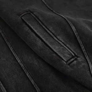 Sweat à capuche en molleton délavé pour homme, style tendance, fabrication directe d'usine, vêtements décontractés avec impression personnalisée, faible MOQ, basiques d'hiver, 100% coton mélangé - Product Image 4