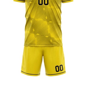 Uniformes de fútbol Diseña tu propio kit de equipo con logotipo Ropa de fútbol Jugador Camiseta de fútbol Color amarillo y negro - Product Image 5