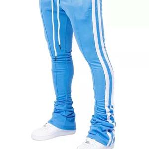 2026 Winter Solid Color Elastic Mid Waist Drawstring Casual <b>Men</b> Sweatpants Stacked <b>Pant's</b> Heavyweight Custom Cotton Sweatpants - Product Image 3
