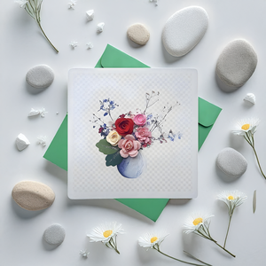 Tarjeta de Regalo de Papel con Flores Hechas a Mano en Vietnam, Quilling con Impresión Digital, Diseño Floral en Relieve 3D Personalizado por VietnamCrafts - Product Image 3