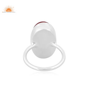 Best Selling 925 Sterling <b>Silver</b> Natural Red Onyx Gemstone Oval Shape <b>Ring</b> for <b>Men</b> Custom Jewelry Manufacturer - Product Image 4
