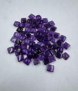 Alta calidad 10-20mm Natural púrpura amatista cabujón suave cuadrado piedra preciosa suelta para la fabricación de joyas gemas al por mayor - Product Image 2