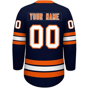Maillot de hockey sur glace personnalisé professionnel par sublimation, en tissu polyester, anti-bactérien, à séchage rapide, respirant, en maille, vente en gros - Product Image 3