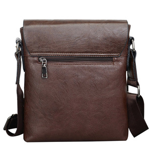 Unisex XL Genuine Leather Vintage Cross-Body Tote <b>Bag</b> Solid Pattern Zipper Closure 1-1.9L Capacity Portable <b>Laptop</b> <b>Bag</b> - Product Image 3