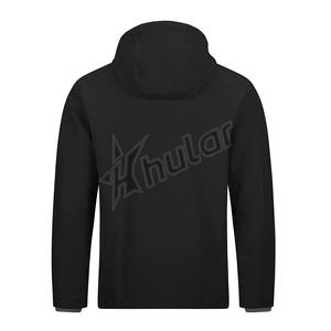 Chaqueta cortavientos Softshell deportiva delgada para hombre personalizada al por mayor del fabricante con capucha para la temporada de invierno - Product Image 5