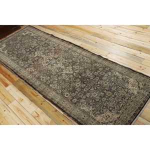 พรมวินเทจขนาด 3.9x11.5 ฟุต, พรมตุรกีแบบยาว, พรมโมร็อกโกสีน้ำตาลน้ำเงิน - Product Image 4