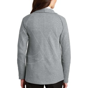 2024 toptan özel Turn down yaka uzun kollu tek göğüslü hırka boy kadın hırka - Product Image 4