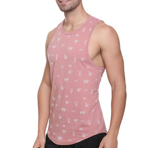 Ropa deportiva personalizada para hombre, camiseta informal sin mangas con cuello redondo, algodón/poliéster de alta calidad, logotipo y diseño personalizables - Product Image 3