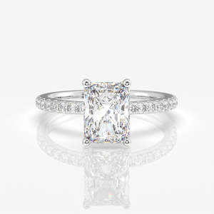 แหวนทอง 14K ประดับเพชรโมอิสซาไนต์ทรงเรเดียนท์คัท ดีไซน์หรูหราและสง่างาม - Product Image 5