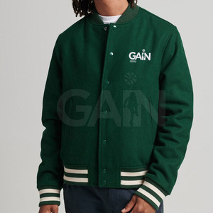 Fournir la chaleur et la fonction d'une veste d'hiver standard Veste Letterman durable pour les hommes - Product Image 1