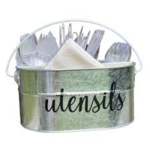 Many Compartment Galvanized <b>Utensil</b> <b>Holder</b> Customized Finished Flatware Caddy <b>Kitchen</b> Ware Countertop <b>Utensil</b> <b>Holder</b> Supplies - Product Image 5