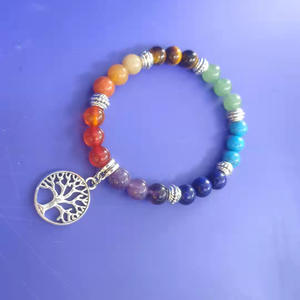 <span class=keywords><strong>Bracelet</strong></span> minimaliste 7 Chakra pour femmes bijoux de mode fait à la main élastique Stretch <span class=keywords><strong>coeur</strong></span> charme Yoga <span class=keywords><strong>Bracelet</strong></span> de guérison - Product Image 4