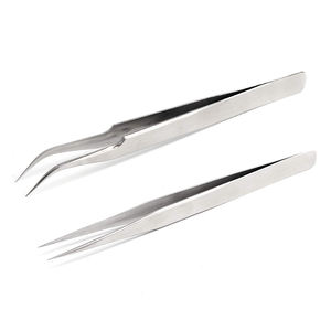 Pince à épiler professionnelle légère en acier inoxydable pour extension de cils, embouts en fibre de haute qualité, y compris le manuel des cils naturels - Product Image 5