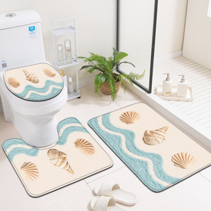 Custom Printed Bath <b>Mat</b> <b>Bathroom</b> Rug <b>Set</b> for <b>Bathroom</b> Non-Slip Shower Curtain Bath <b>Mat</b> - Product Image 2