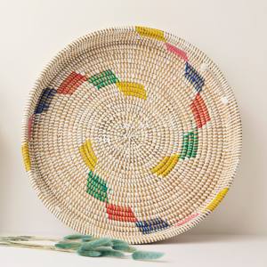 ถาดของขวัญจากหญ้าทะเล ถาดสานด้วยมือจากหญ้าทะเลสำหรับตกแต่ง จัดแสดงสิ่งของจำเป็น ราคาประหยัด ที่จัดระเบียบจากหญ้าทะเล - Product Image 1