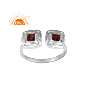 Latest Design 925 Fine Sterling Silver Natural Garnet Gemstone <b>Adjustable</b> <b>Ring</b> Custom Jewelry For Women Gift For Her - Product Image 1