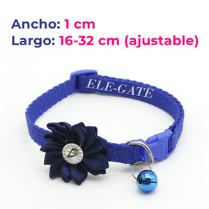 Collar para Perro Ajustable con Diseño de Corazones y Estrellas, Correa de Poliéster Cómoda y Elegante en Varios Colores - Product Image 4