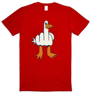 T-shirt drôle pour hommes, design mouette coquin, coupe régulière, 100% coton, t-shirt pour hommes - Product Image 1