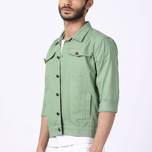 Chaqueta vaquera con diseño de estilo de color personalizable de proveedores de alta calidad, Chaquetas vaqueras para hombre, chaquetas de tela vaquera de algodón duradero - Product Image 2