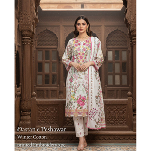 Collection Hiver 2025 Premium Masoori Modern Khaddar - Salwar Kameez pour femmes du Pakistan, 3 pièces, imprimé numérique, broderie, coupe classique - Product Image 3